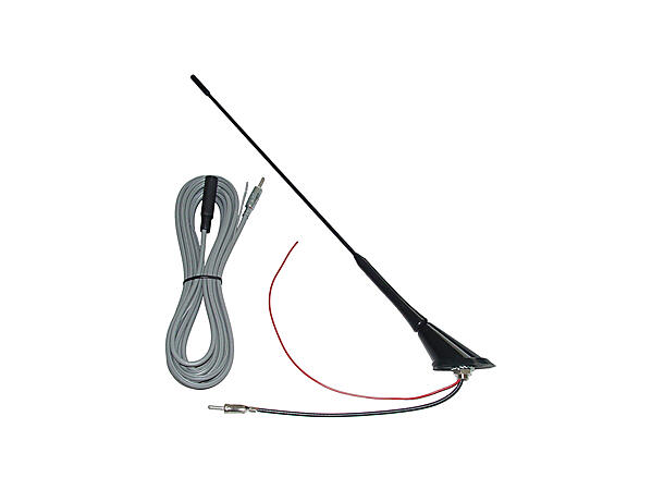Antenne for takmontering "16V" (aktiv) m/forsterker, 5m kabel, 52°grader